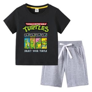 ROBOT - ANIMAL ANIMÉ TMNT-12 - 150CM - TMNT-Ensemble T-Shirt et Pantalon de Pyjama à Manches Courtes pour Garçon et Fille, Vêtemen