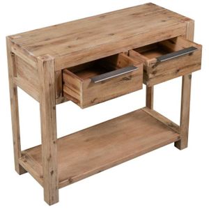 CONSOLE EXTENSIBLE Table console en bois d'acacia massif - Kaifshop -