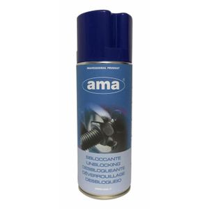 LUBRIFIANT MOTEUR Spray AMA dégrippant lubrifiant
Capacité ml : 400
Couleur : Jaune paille
Produit essentiel pour tous les cas de rouille et-ou