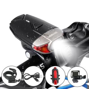 VANSUP Feu de v/élo USB LED 2 pi/èces /Éclairage de v/élo 4 Modes 650 mAh 110 LM Lampe de v/élo Rechargeable /étanche IPX6