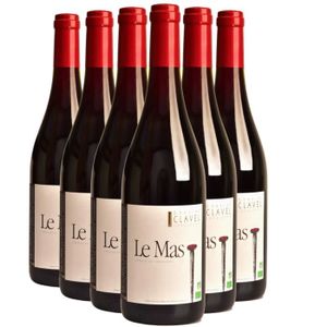 VIN ROUGE Languedoc Le Mas Rouge 2021 - Bio - Lot de 6x75cl 