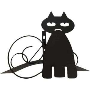 DÉVIDOIR - ENROULEUR Support mural en forme de chat noir - Support décoratif - Matériaux en fonte avancés