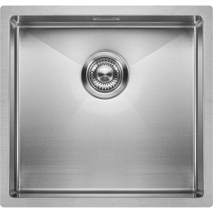 EVIER DE CUISINE Évier Cuisine Inox Mizzo 45-40 | Cuve 1.2mm Épais Simple Bassin Acier Inoxydable Meuble 50 Angles Inter