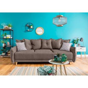 Canapé Dangle Convertible Avec étagères Lisbona Gris Foncé