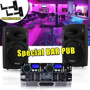 PACK SONO PACK Complet Bar Pub 2X360W + Supports muraux