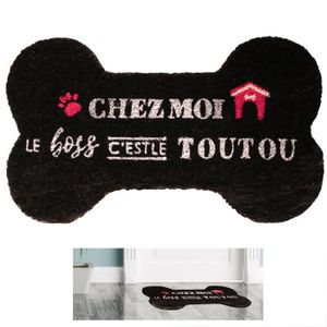 Q8136 - Paillasson Paille Messages Noir Les r/ègles de la Maison Sourire 7J//7 et Bonne Humeur 24H//24 - 60x40 cm Les Tr/ésors De Lily