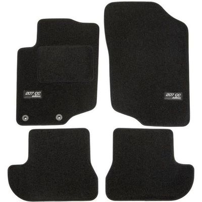Tapis De Sol Velours Noir Sur Mesure Pour Mini Clubman F54 Depuis 2016 - 4 Pièces Avec Logo, Antidérapants Et Renfort Conducteur