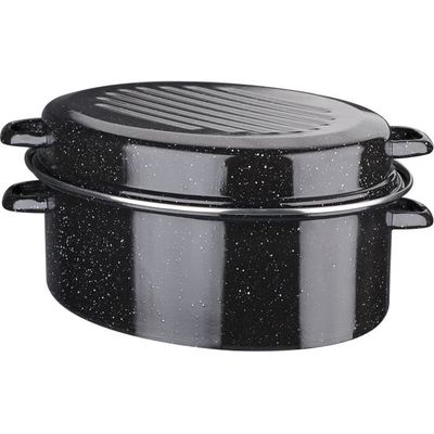 Cuve Cookeo Cocotte Roaster Graniteware 2,2L - Acier émaillé Ovale Avec Grille Inox | Livre Recettes Inclus Livre 35 Recettes Cuve Cookeo Cocotte Roaster Graniteware 2,2L - Acier émaillé Ovale Avec Grille Inox | Livre Recettes Inclus Livre 35 Recettes