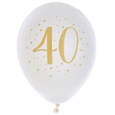 Decoration Anniversaire 40 ans Homme FemmesOr Blanc Ballons Anniversaire 40  Ans avec Deco 40 Ans Bannière de Joyeux anniversa 309 - Cdiscount Maison