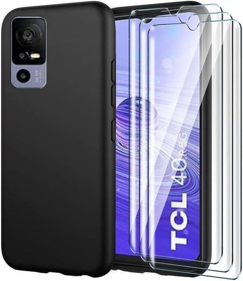 Étui Gel Silicone + Verre Trempé Pour TCL 20 R 5G (T767H) - Neuf, Multi-couleurs, Protection Complète