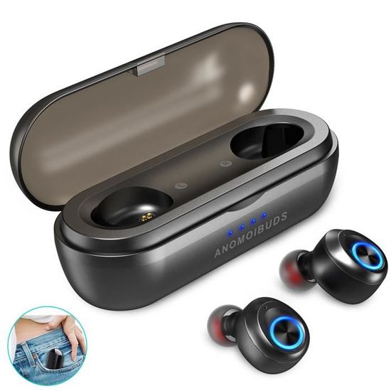 Ecouteur Bluetooth sans Fil TWS Oreillette Bluetooth 5.0 Stéréo HD mini Écouteurs - Son à couper le souffle -Boîte de charge 1000mah