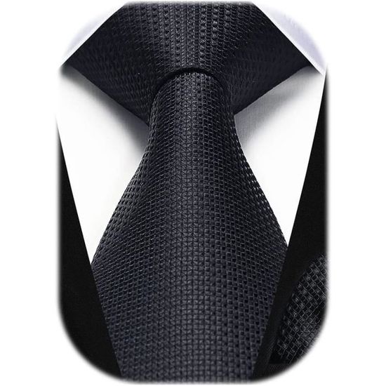 Ensemble Cravate Homme Couleur Unie + Pochette - Cravate Classique Pour Mariage Et Travail