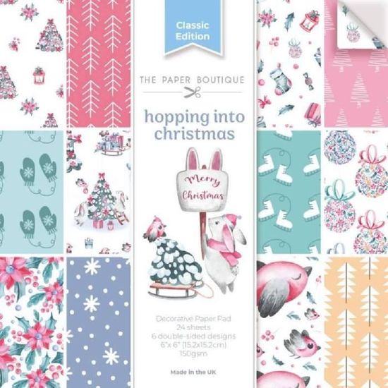 Papier Scrapbooking Noël - Lot De 20 Feuilles 15x15 Cm - Motifs Tendance - Pour Créations, Cartes, Décorations De Fête