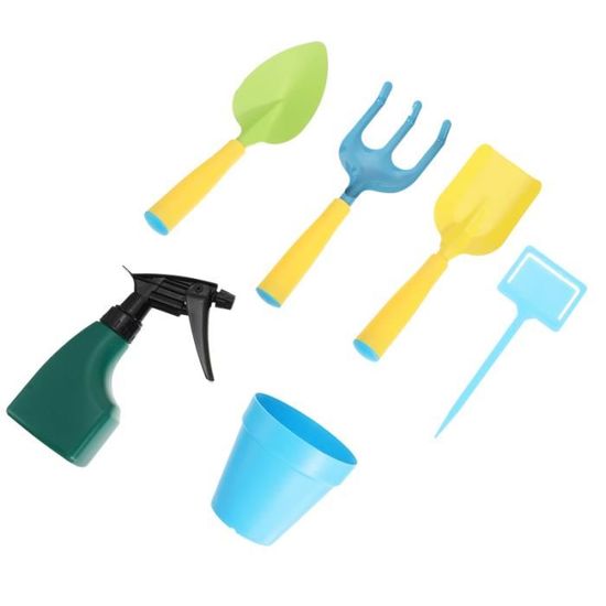 Pelle Jardinage Enfant Kit Jardinage Enfants Dinosaure - 5 Outils : Pelle, Râteau, Bêche, Tablier Et Gants - Pour Jeux Dans Le Jardin Ou Sable Outil Jardin Enfant
