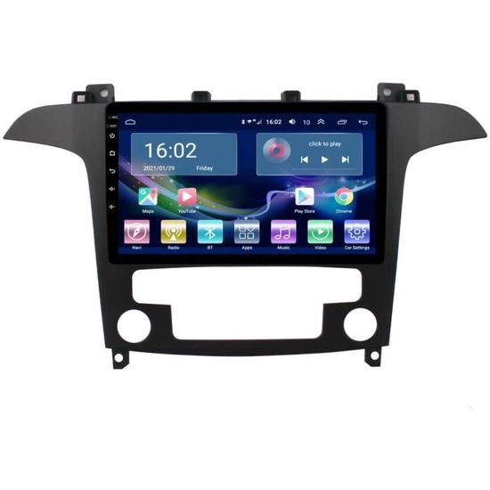 Autoradio, lecteur DVD Gps Android 10 pour voiture pour Ford S-Max 2007-2008, &eacute;cran tactile 9 pouces 2.5D, navigation[232]