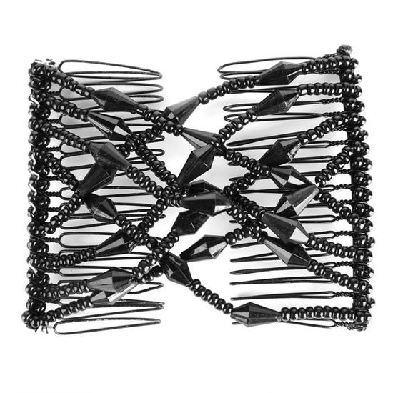Peignes à cheveux en perles - Double peigne extensible