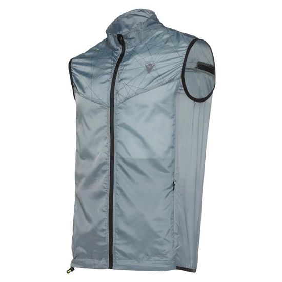 Gilet coupe vent sans manches Macron Running Dennis Gris anthracite Cdiscount Sport