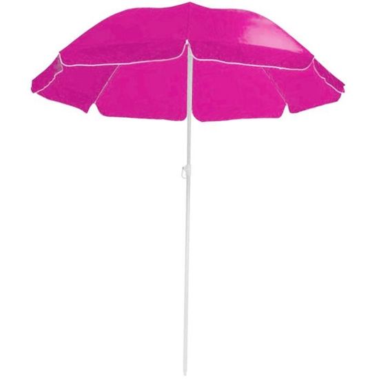Parasol De Plage Soleil Pliable Diamètre 180cm Rose