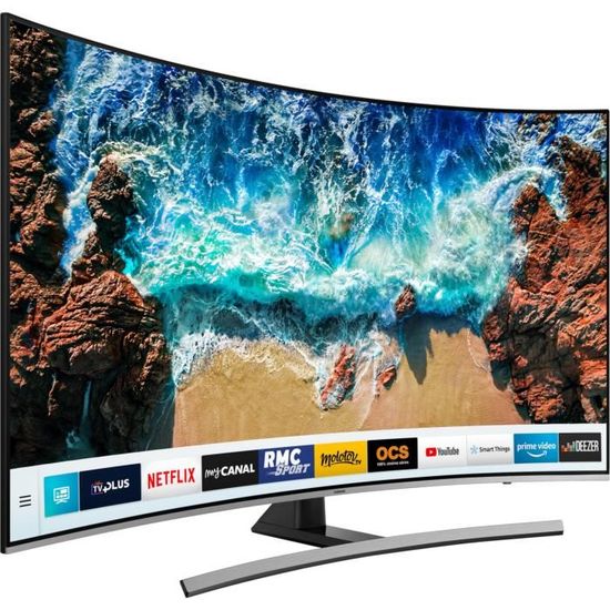 SAMSUNG UE55NU8505TXXC TV LED 4K UHD 138 cm (55") - ECRAN INCURVE - SMART TV - 2700 PQI - 4 x HDMI - 2 x USB - Classe énergétique A