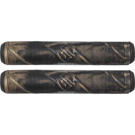 Poignées Ethic DTC Caoutchouc Transparent Noir - 170 Mm, Ultra Confortables Pour Trottinette Freestyle