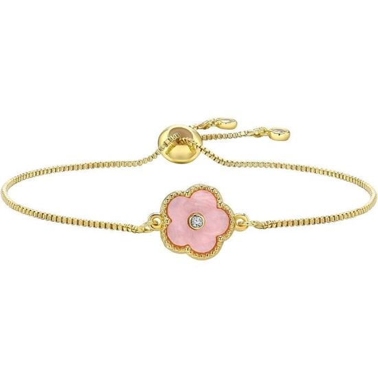 Set Bijou Femme Alliage Ajustable Ensemble De Bijoux Trèfle à 5 Feuilles - Collier, Boucles D'oreilles, Bracelet Et Bague - Noir, En Alliage - Symbole De Chance
