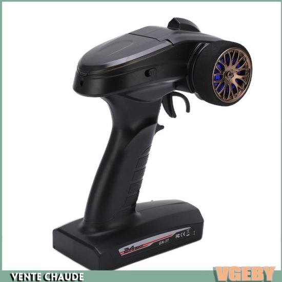 VGEBY Télécommande RC 2.4G GN3T avec récepteur 3 canaux pour voitures ...