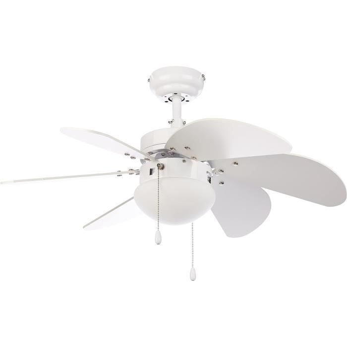 Depuley Ventilateur De Plafond 37" Avec Lumière, 6 Lumières Flush Mount