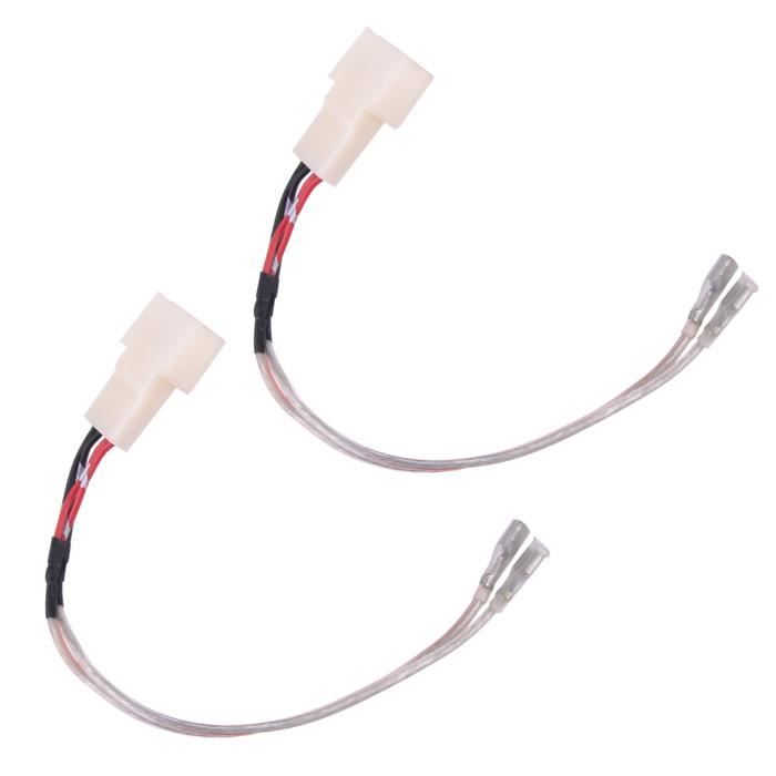 2pcs tweeter dash adaptateur de câble de harnais de fil de haut-parleur avant