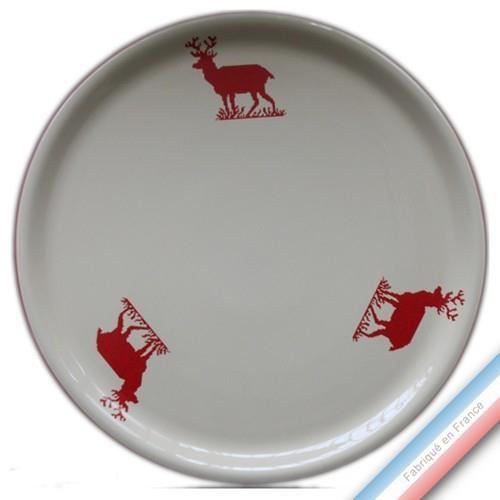 Collection MONTAGNE ROUGE - Plat tarte - Diam 32 cm - Lot de 1