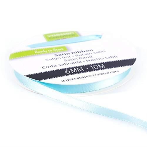 Vaessen creative Ruban Satin, 6mm x 10m, Éclat Élégant pour Créer des Cartes, Scrapbooks, Emballage Cadeaux et Autres Projets Créat
