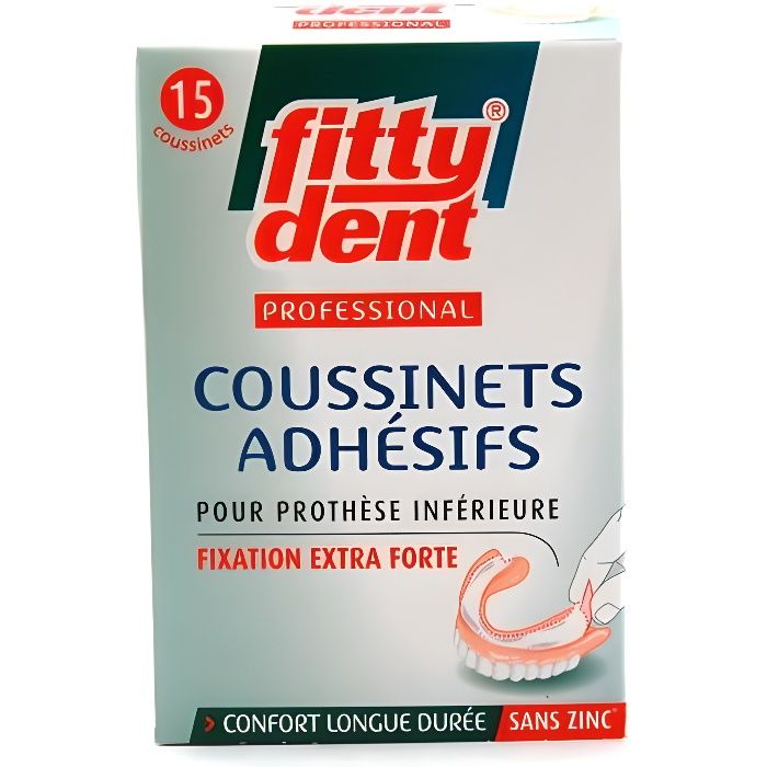 FittyDent Professional Coussinets Adhésifs 15 unités
