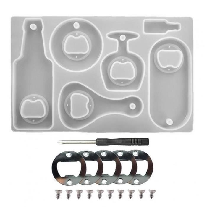 Ouvre-tire-tire-tige de silicone Moules à tire-bouchon de la résine pour ouvre-bouteilles de la clerche de bière