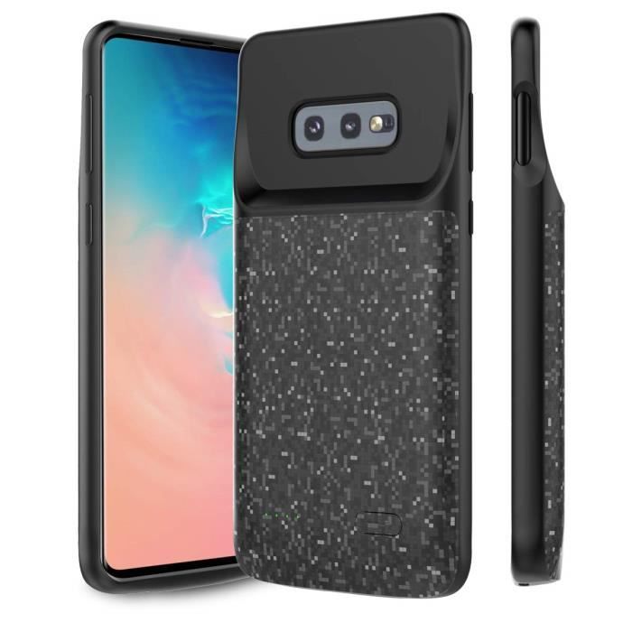 Coque Batterie Samsung Galaxy S10e, 4700mAh Power Bank Rechargeable étui de Chargeur Prolongée Housse de Batterie (Noir)
