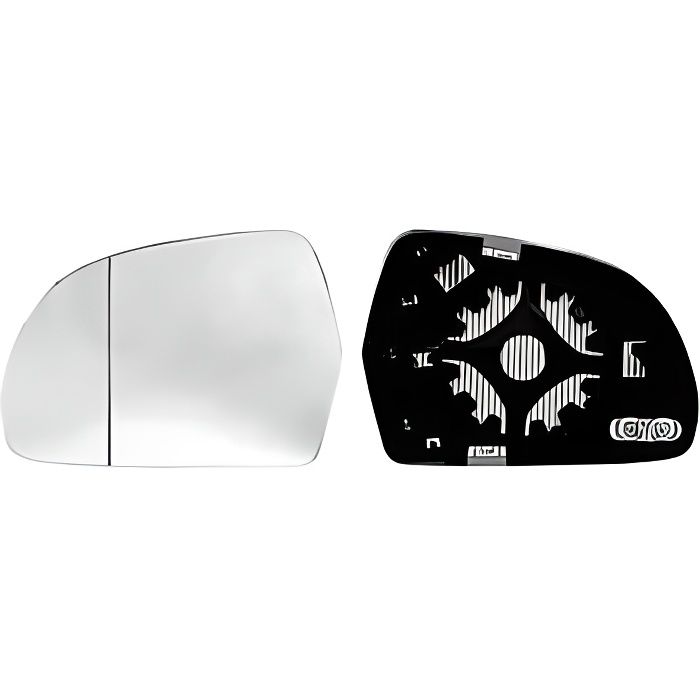Miroir Glace rétroviseur gauche pour AUDI A3 II ph.2 SPORTBACK 2008-2010, dégivrant, asphérique.