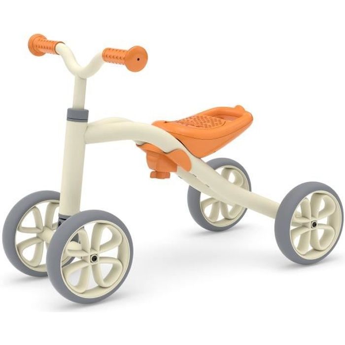 CHILLAFISH trotteur bébé 4 roues QUADIE - pour les enfants de 1 à 3 ans, avec siège réglable sans utiliser d'outils, Orange gris