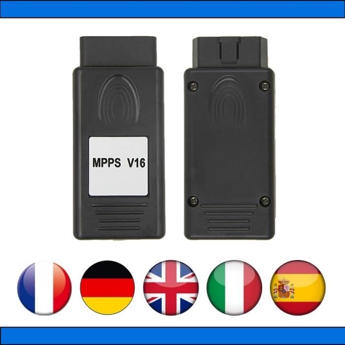 Interface MPPS V16 CHIP TUNING FLASH PROGRAMMATION ECU + Pack logiciels V16
