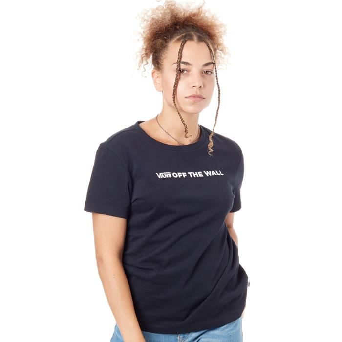 Tee shirt Femme Vans Brand Stripe Noir