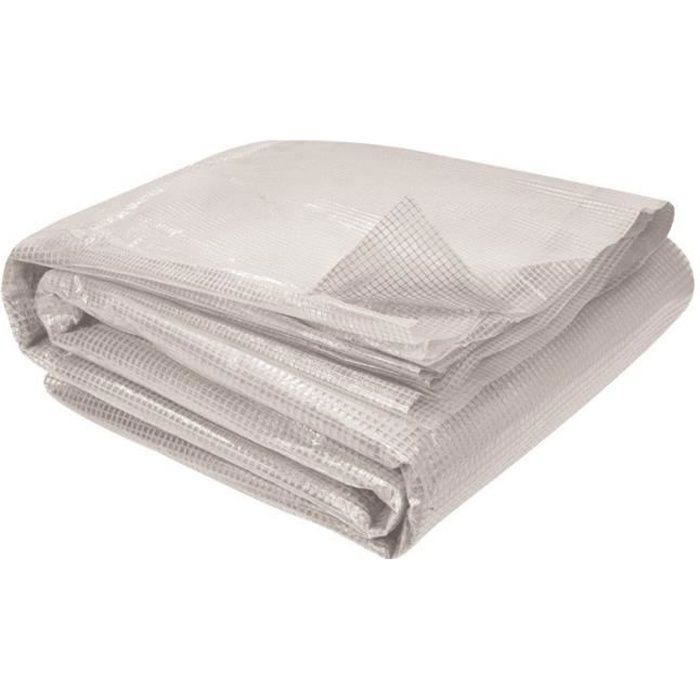 Bâche blanche pour serre de jardin renforcée 18 m² OSE - Blanc