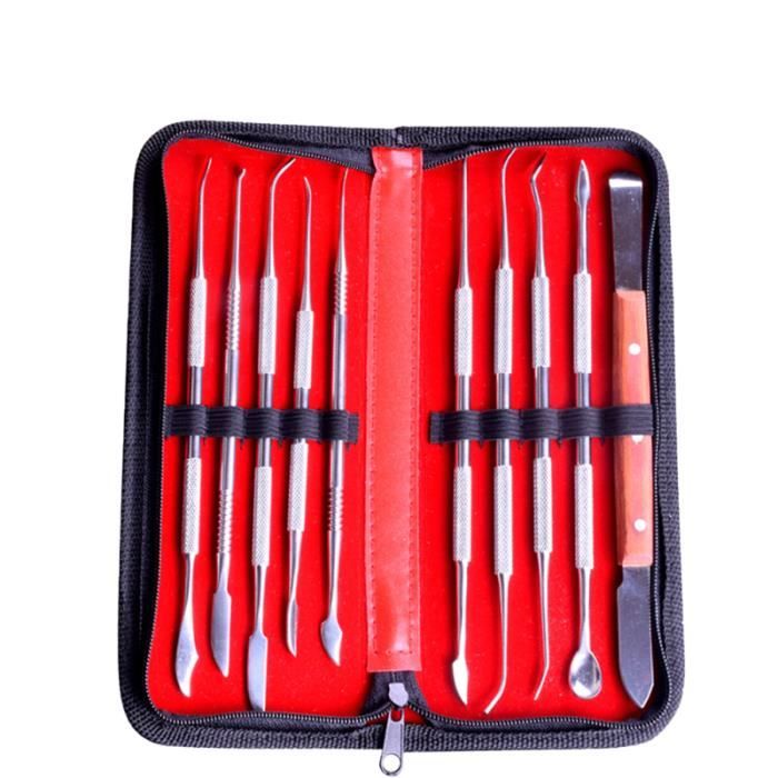 10PCS / Set Kit de gravure de cire en acier inoxydable Spatula Wax ACCESSOIRES BEAUTE - BIEN-ETRE - PIECES BEAUTE - BIEN-ETRE