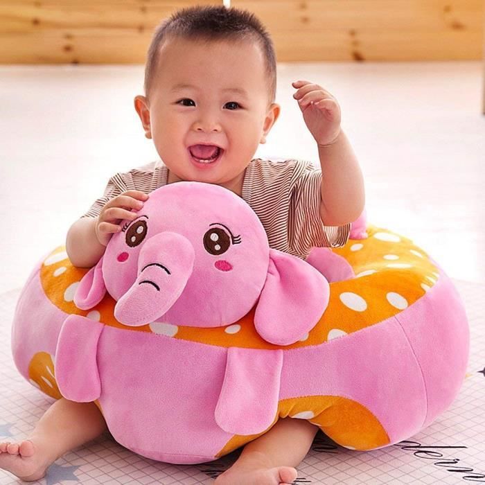 Soutien Siège Canapé Bébé En Peluche Repas Activité Jouet Pleche Animal - Éléphant rose
