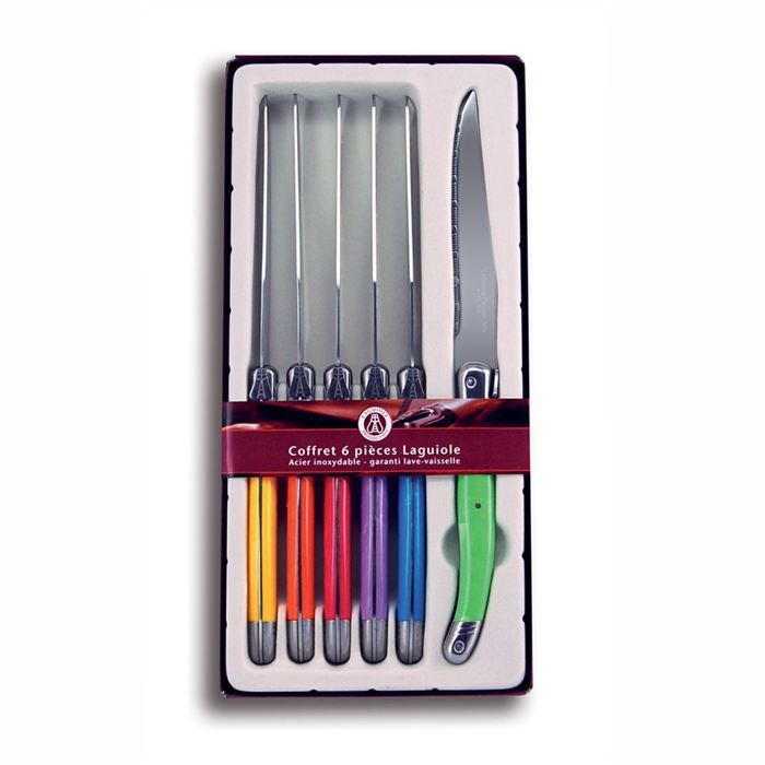 LAGUIOLE PRODUCTION Coffret 6 couteaux multicolore