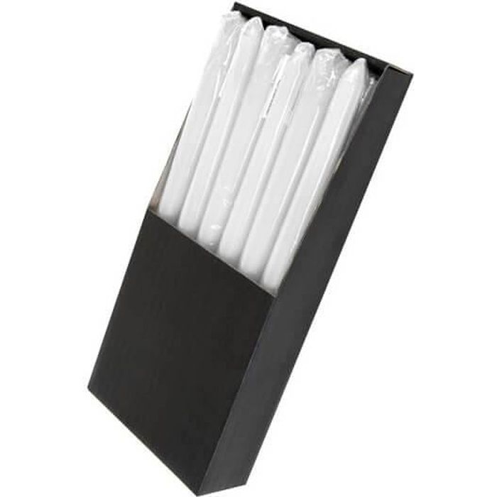 RF/BG011- Bougie flambeau blanche pour chandelier (x12)