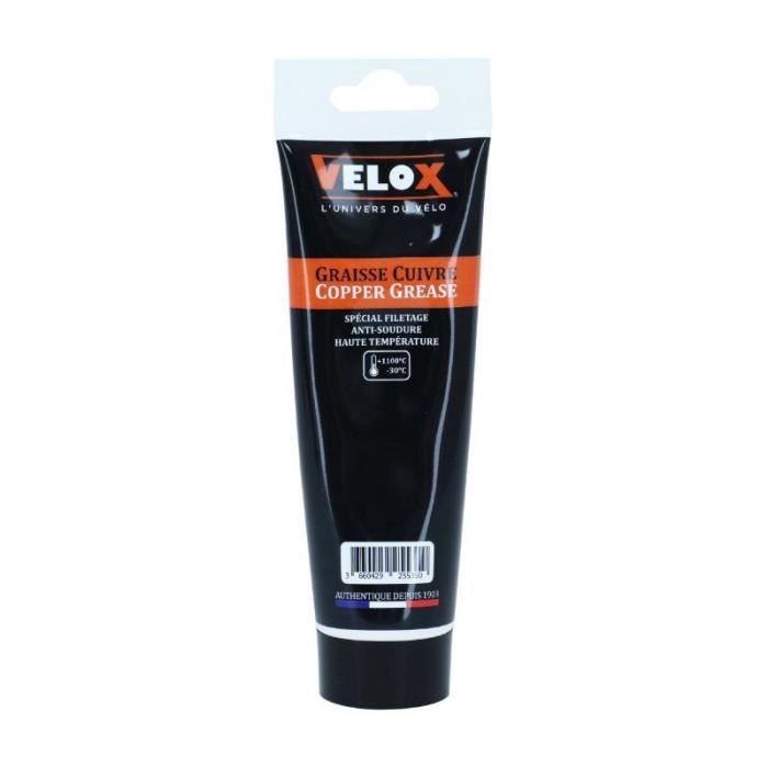 Graisse vélo cuivre anti-grippant en tube Velox - noir - 100 ml