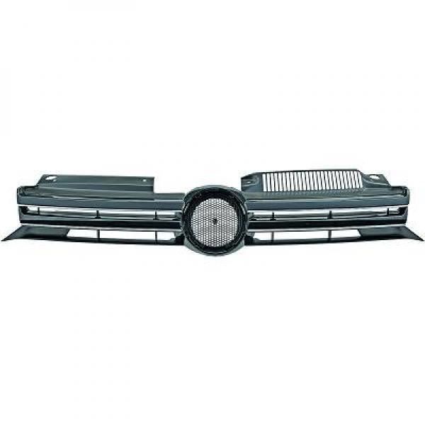 Grille de calandre bord chromé VOLKSWAGEN GOLF 6 de 08 à + - OEM : 5K0853651AJ - 2215041