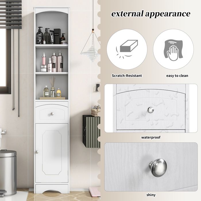 Boîte De Rangement Pour Serviettes Hygiéniques Et Tampons En Bois - Avec Couvercle, Blanc