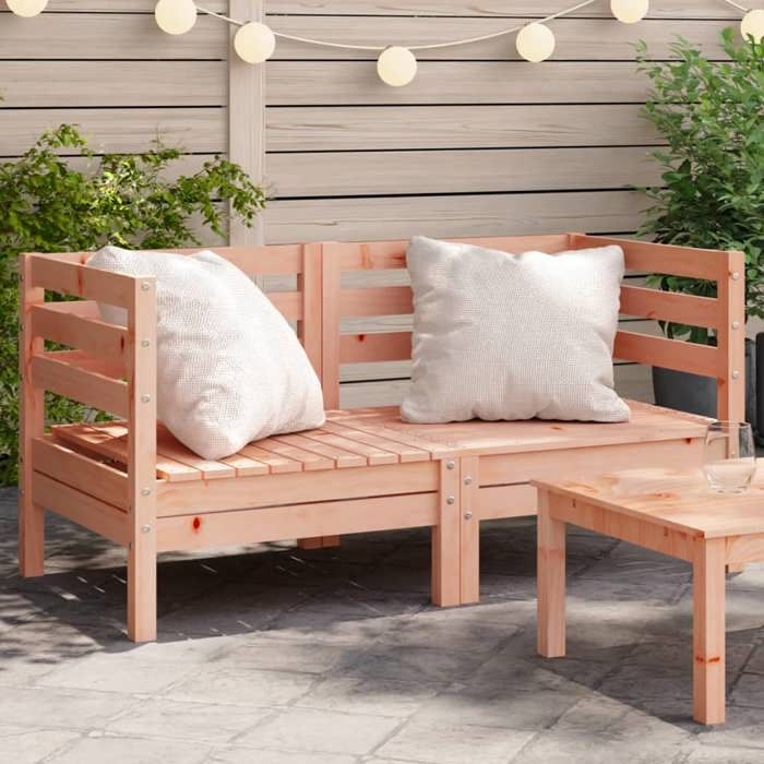 vidaXL Canapés d'Angle de Jardin 2 pcs Sièges avec Dossier Meubles de Jardin Terrasse Patio Arrière cour Extérieur Bois 837989