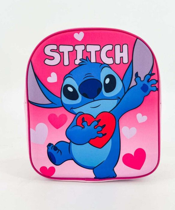 Sac à dos - DISNEY - Lilo et Stitch - 30x26x10 cm - Rose - Maternelle - Fille