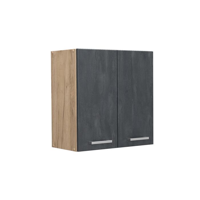 Elément haut de cuisine R-Line 60cm Béton noir/Chêne de force doré Vicco 47537