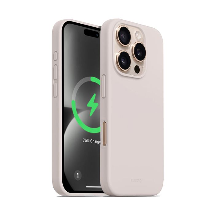 Coque de protection - Crong - iPhone 16 Pro Max - Rose Sable - Semi-rigide - MagSafe