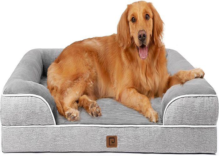 Comparer les prix de Panier Chien Grande Taille XL Orthopedique, Memoire de Forme Lit pour Chien Imperméable, Canapé pour Chien Dehoussable Lavable